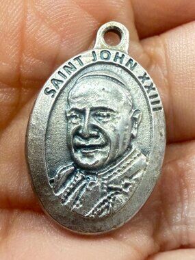 Saint John XXIII Pendant Vintage Catholic Religious Medal Charm 1 inch